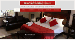 Desktop Screenshot of kleinwindhoekguesthouse.com